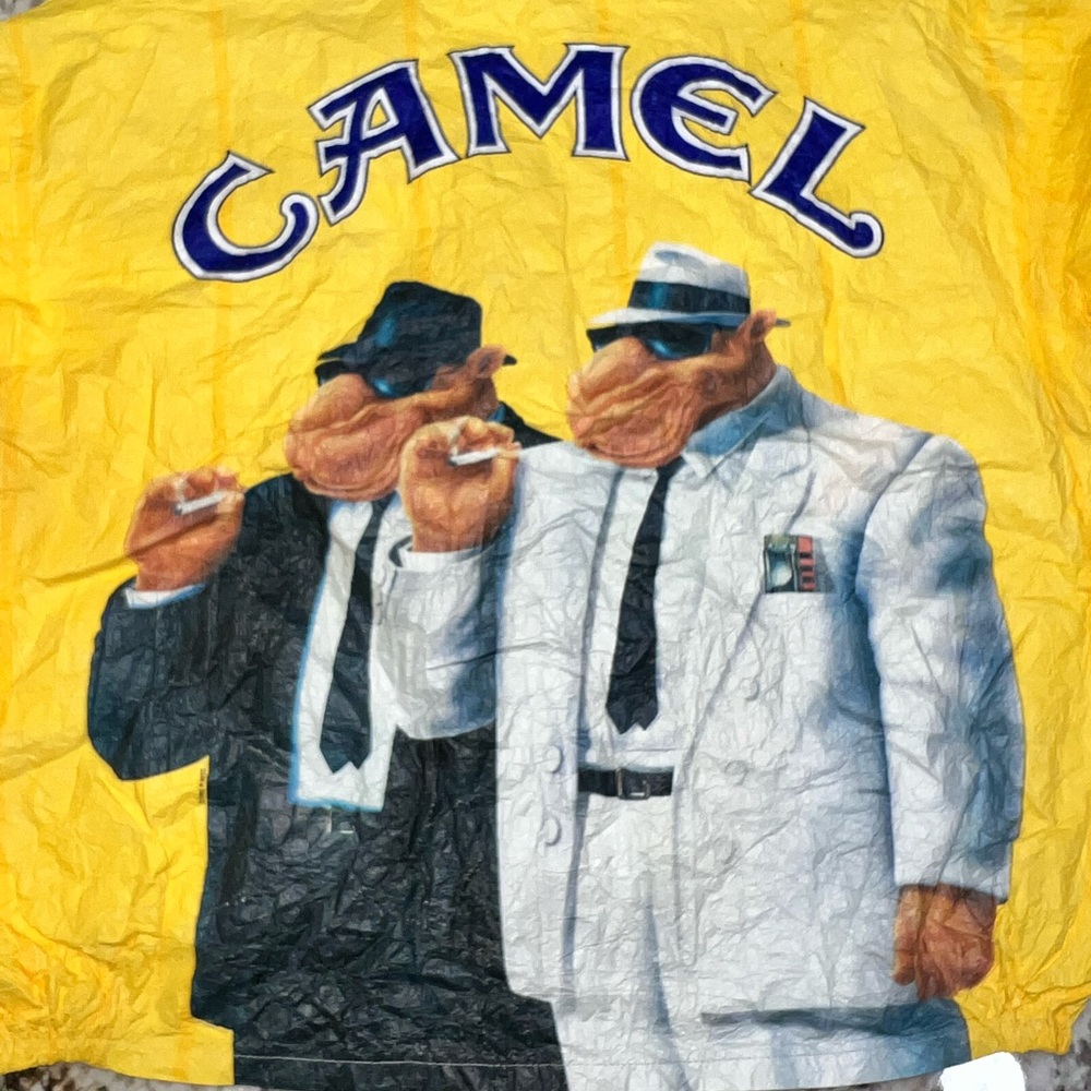 Camel Cigarette yellow windbreaker